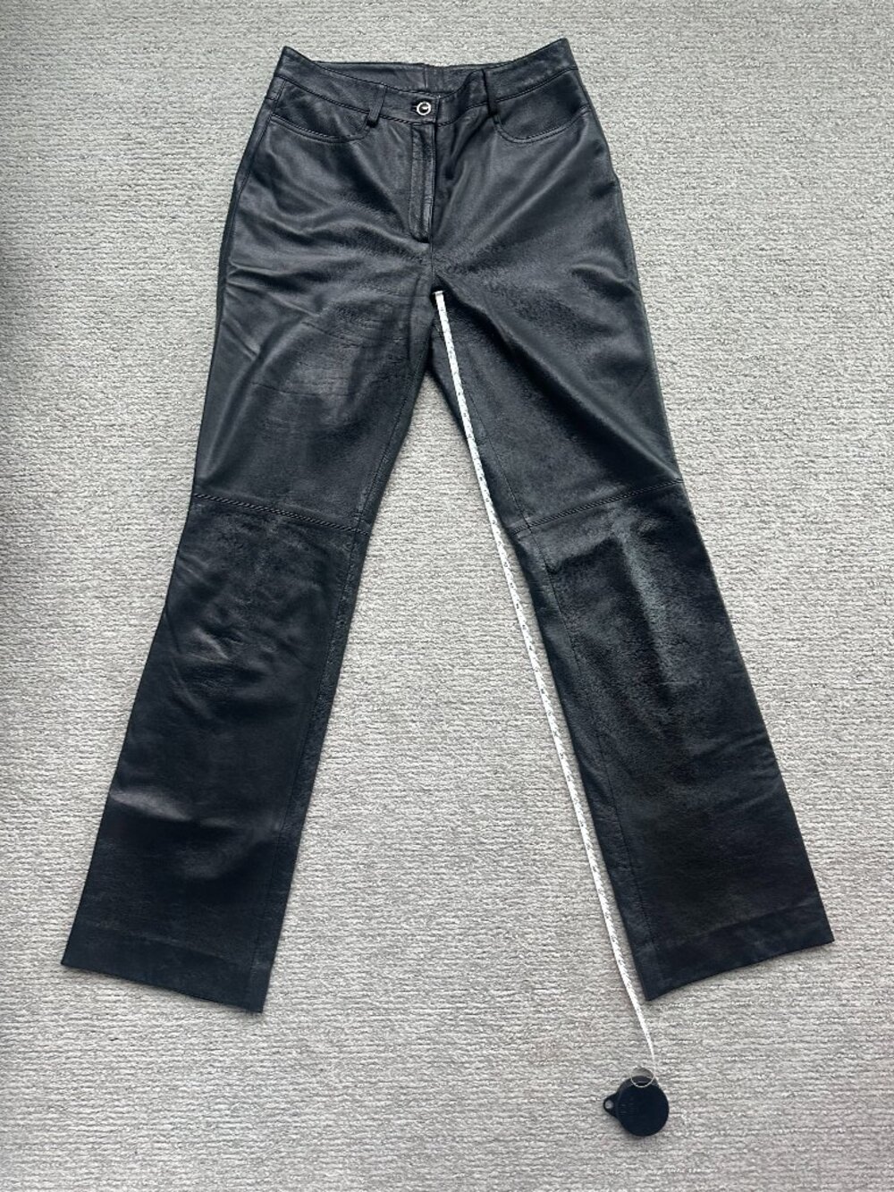 100% leather straight leg pants, brand Etcetera, size 4